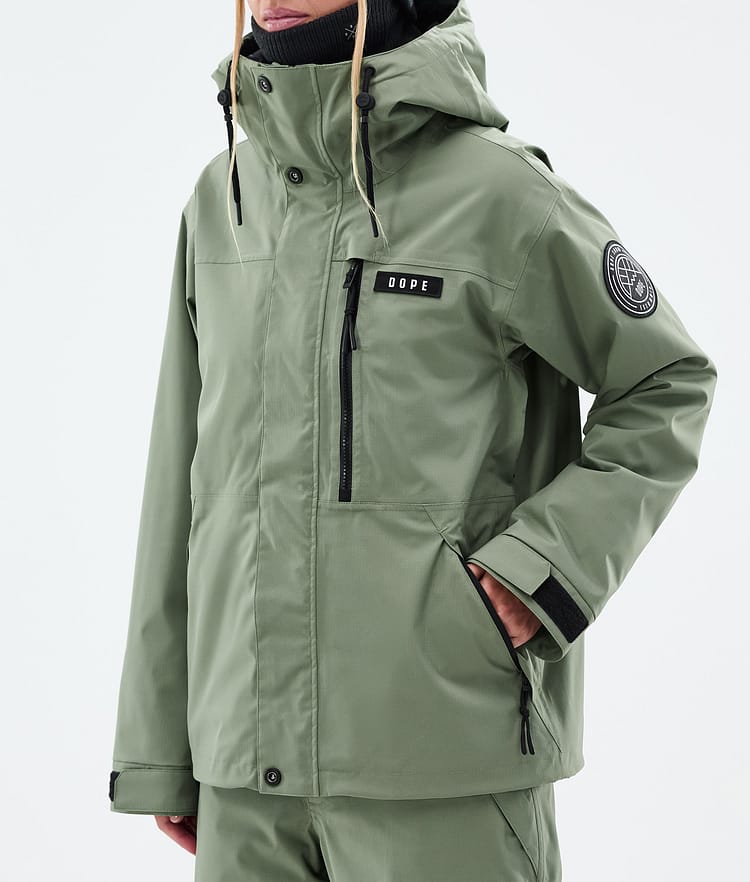 Dope Blizzard W Full Zip Ski Jacket Women Moss Green, Image 7 of 9