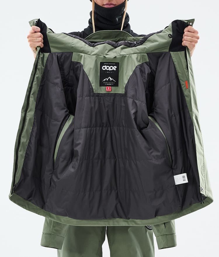 Dope Blizzard W Full Zip Ski Jacket Women Moss Green, Image 9 of 9
