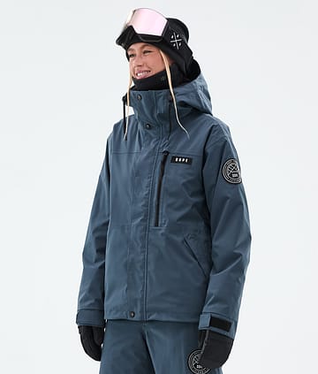 Dope Blizzard W Full Zip Snowboard Jacket Metal Blue