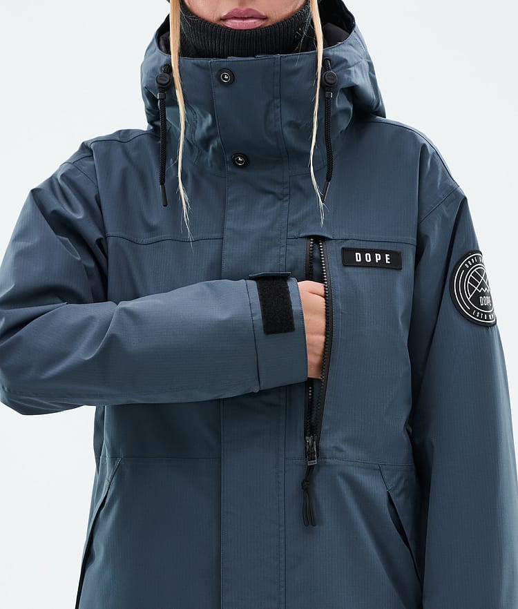 Dope Blizzard W Full Zip Ski Jacket Women Metal Blue, Image 8 of 9