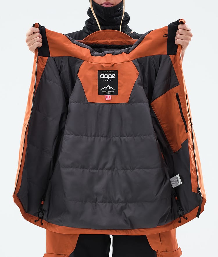 Dope Spartan W Snowboard Jacket Women Burned Orange, Image 8 of 8