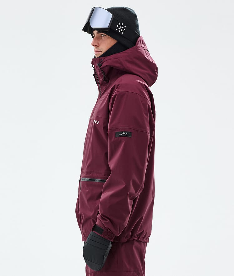 Dope Vertex Snowboard Jacket Men Burgundy, Image 5 of 8