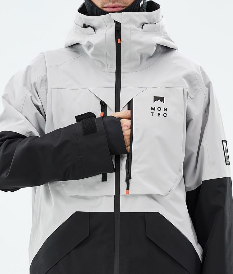 Montec Arch Ski Jacket Men Light Grey/Black, Image 8 of 9