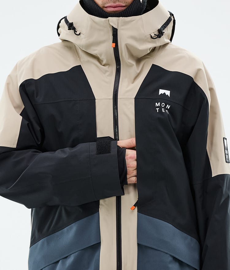 Montec Morpheus Snowboard Jacket Men Sand/Black/Metal Blue, Image 8 of 9