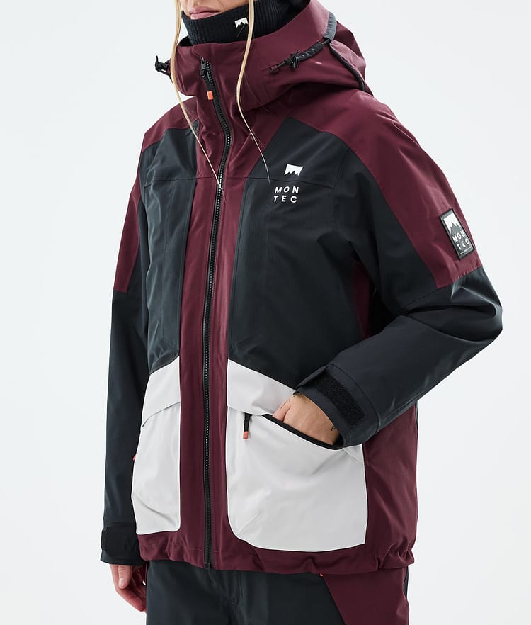 Montec Morpheus W Snowboard Jacket Women Burgundy/Black/Light Grey, Image 7 of 9