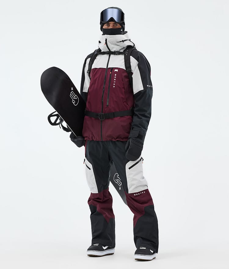 Montec Dozer Snowboardbukse Herre Light Grey/Black/Burgundy, Image 2 of 7