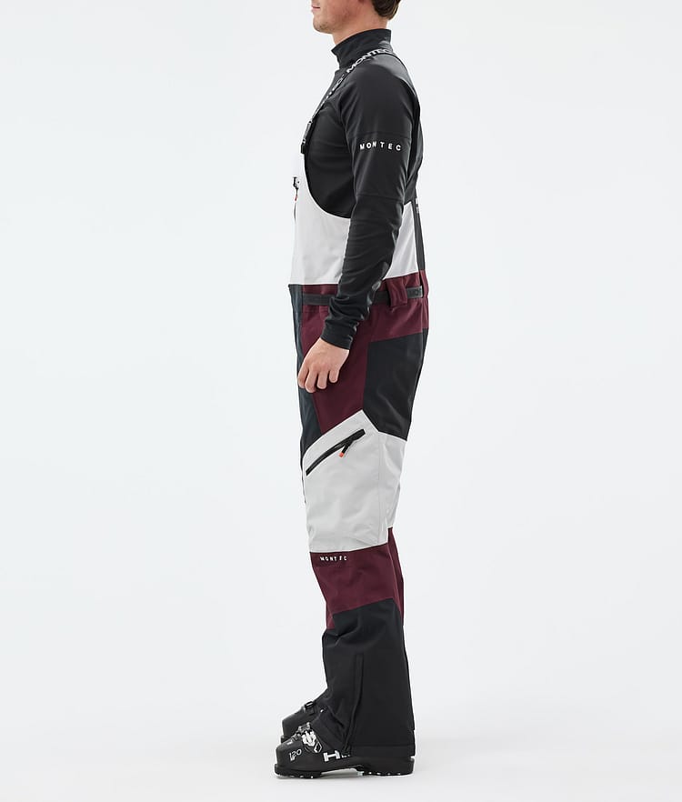 Montec Dozer Ski Pants Men Light Grey/Black/Burgundy, Image 3 of 7