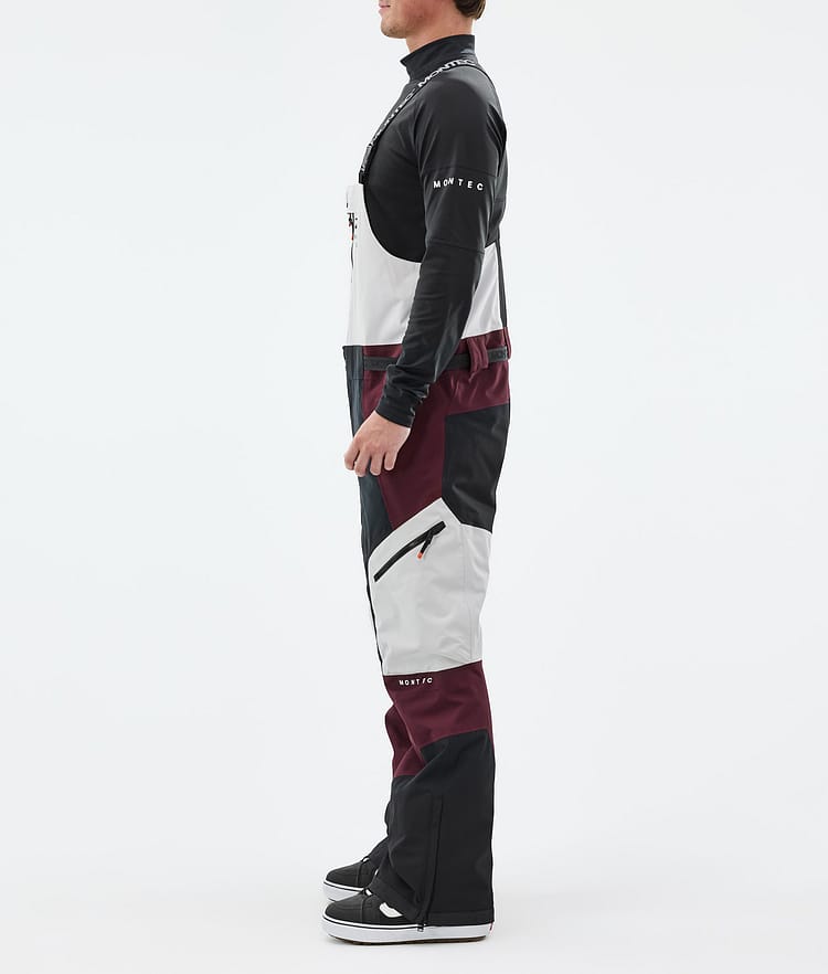 Montec Dozer Snowboardbukse Herre Light Grey/Black/Burgundy, Image 3 of 7