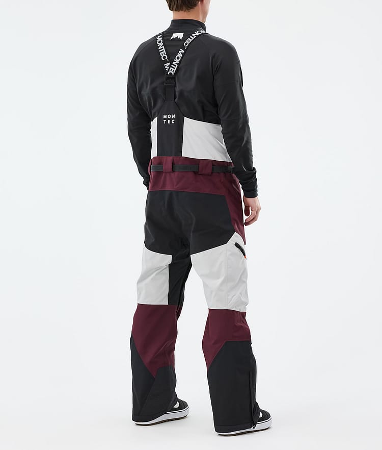 Montec Dozer Snowboardbukse Herre Light Grey/Black/Burgundy, Image 4 of 7