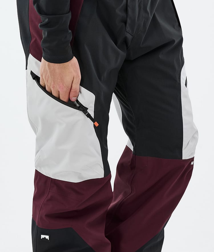 Montec Dozer Ski Pants Men Light Grey/Black/Burgundy, Image 7 of 7