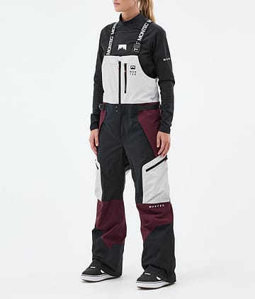 Montec Dozer W Snowboard Pants Light Grey/Black/Burgundy