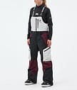 Montec Dozer W Snowboard Pants Women Light Grey/Black/Burgundy
