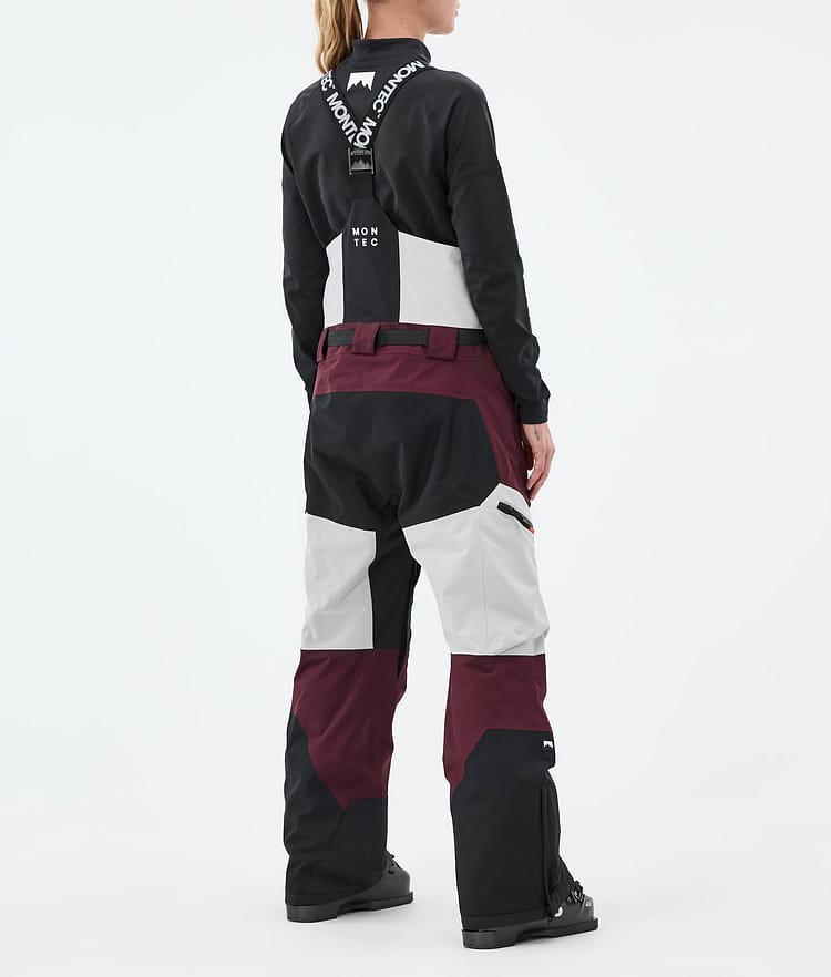 Montec Dozer W Ski Pants Women Light Grey/Black/Burgundy, Image 4 of 7