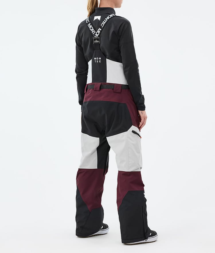 Montec Dozer W Snowboard Pants Women Light Grey/Black/Burgundy, Image 4 of 7