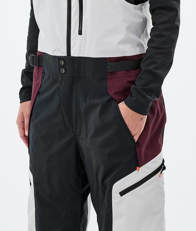Montec Dozer W Ski Pants Women Light Grey/Black/Burgundy, Image 5 of 7