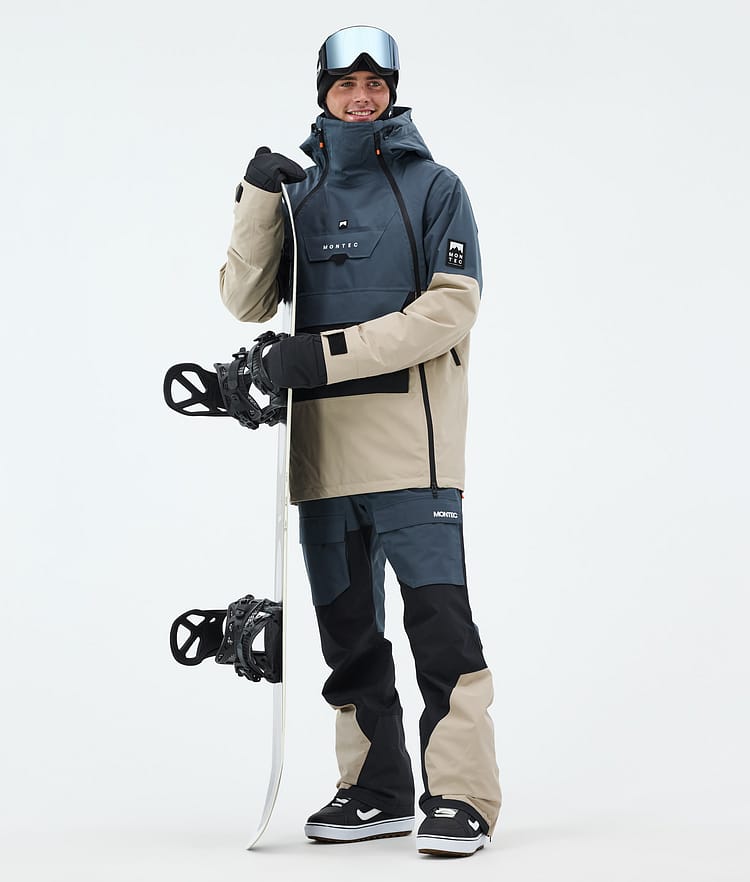 Fawk Snowboard Pants Men Metal Blue/Black/Sand, Image 2 of 7