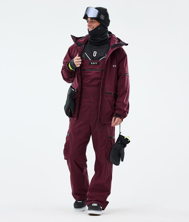 Dope Vertex Snowboard Pants Men Burgundy Renewed, Image 2 of 7
