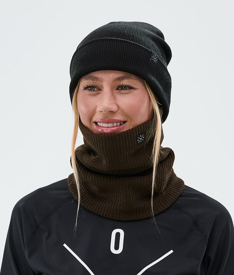 Dope 2X-Up Knitted Facemask Dark Brown, Image 3 of 3