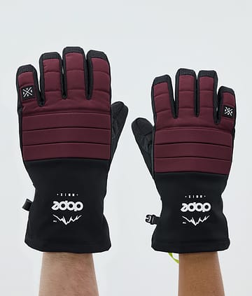 Dope Ace Ski Gloves Burgundy