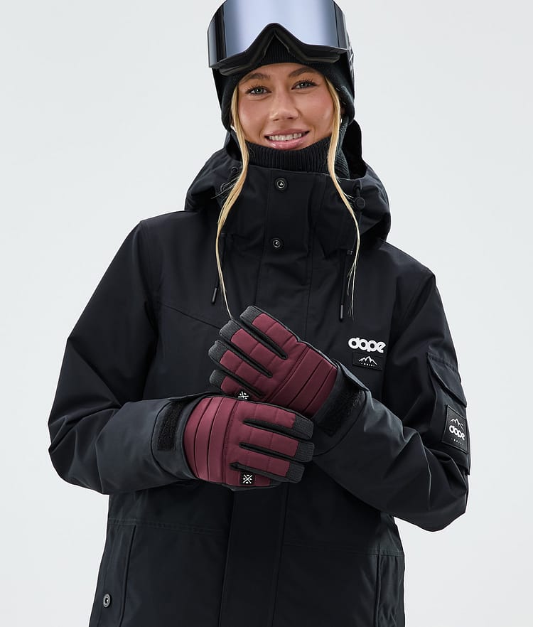 Dope Ace Ski Gloves Burgundy, Image 3 of 4