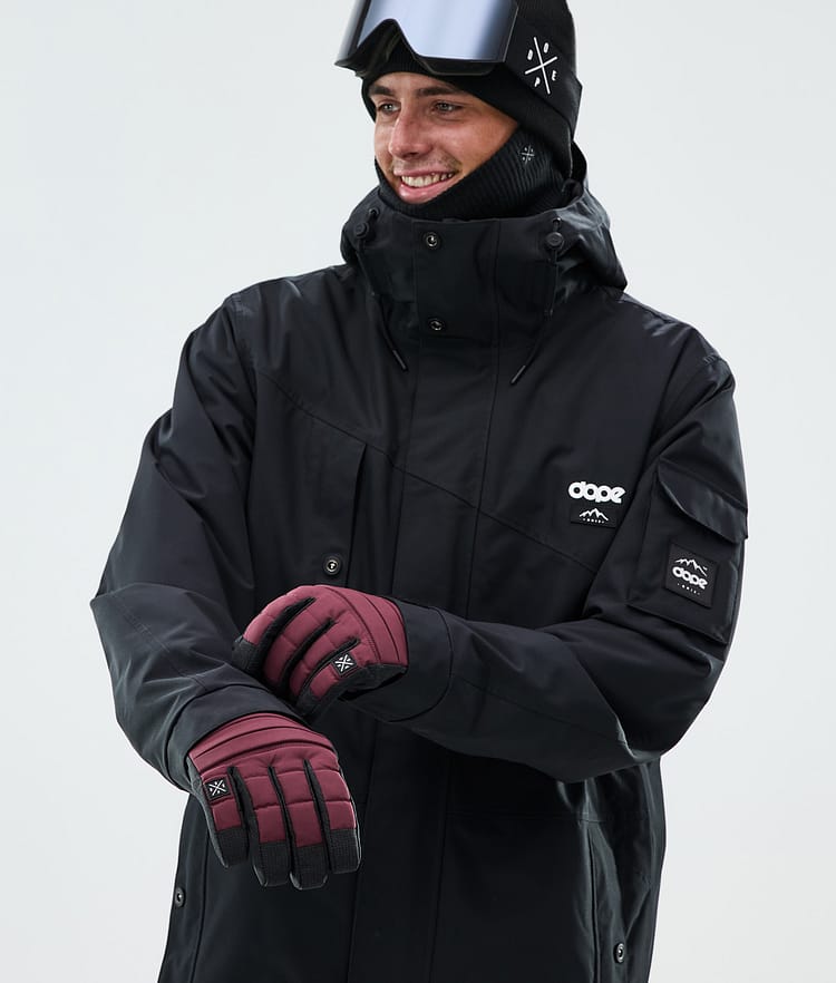 Dope Ace Ski Gloves Burgundy, Image 4 of 4