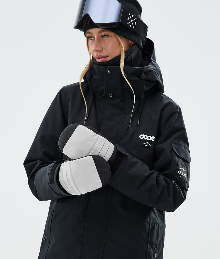 Dope Ace Snow Mittens Light Grey, Image 3 of 4