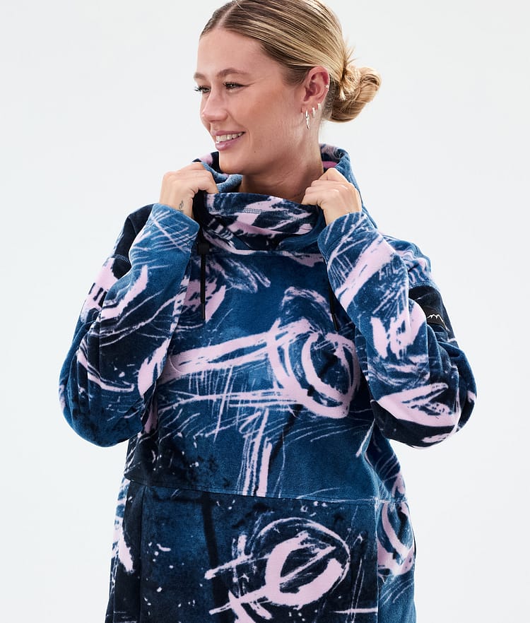 Dope Cozy II W Fleece Hoodie Women Carvings Pink, Image 2 of 7