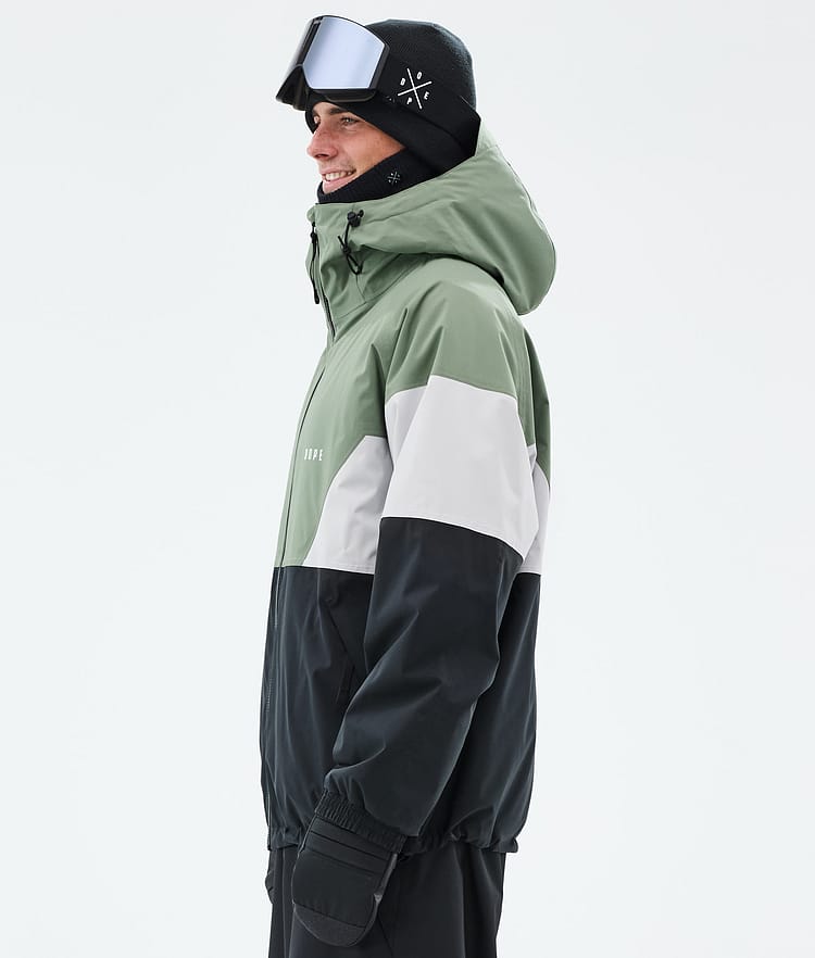 Dope Spartan Snowboard Jacket Men Sport Moss Green/Light Grey/Black Renewed, Image 5 of 8