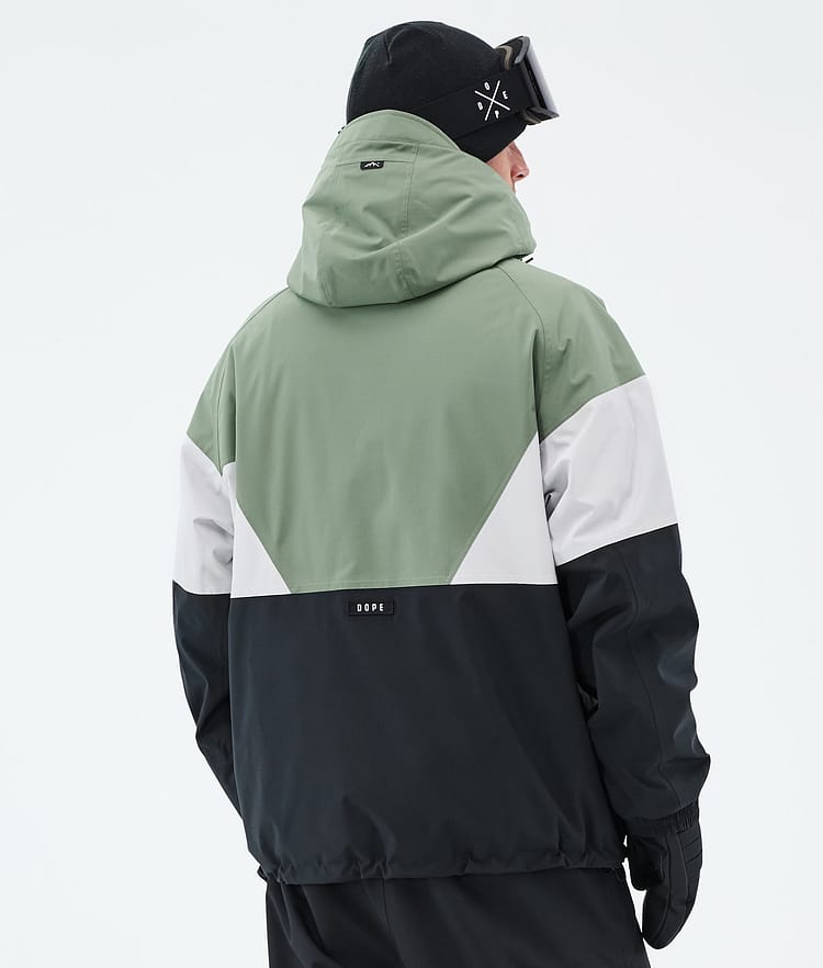 Dope Spartan Snowboard Jacket Men Sport Moss Green/Light Grey/Black Renewed, Image 6 of 8