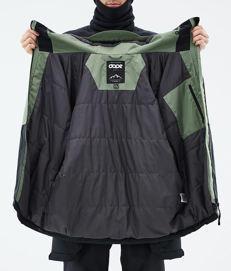 Dope Spartan Ski Jacket Men Sport Moss Green/Light Grey/Black, Image 8 of 8