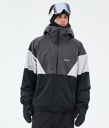 Dope Spartan Snowboard Jacket Phantom/Light Grey/Black Renewed