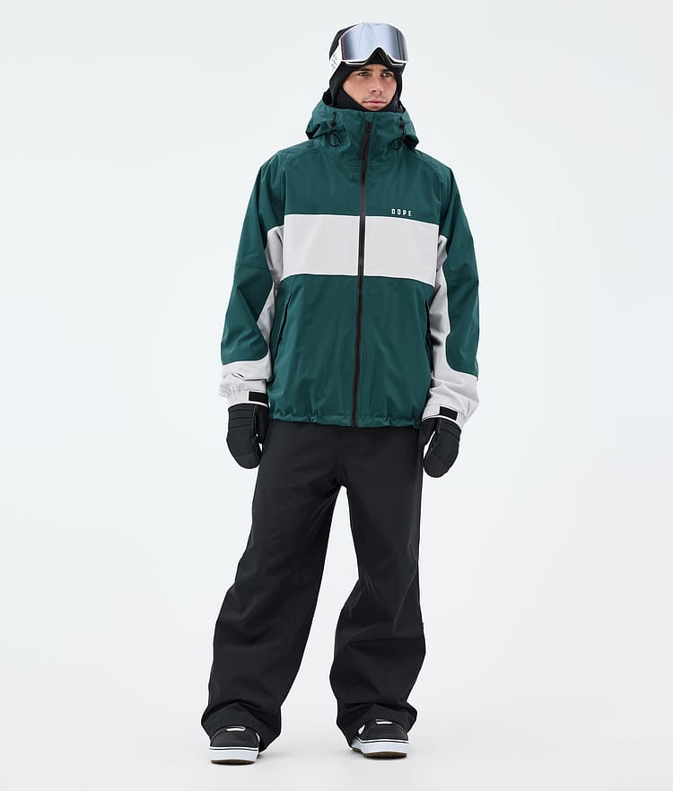 Dope Spartan Kurtka Snowboardowa Mężczyźni Stripe Bottle Green/Light Grey Renewed, Image 2 of 8