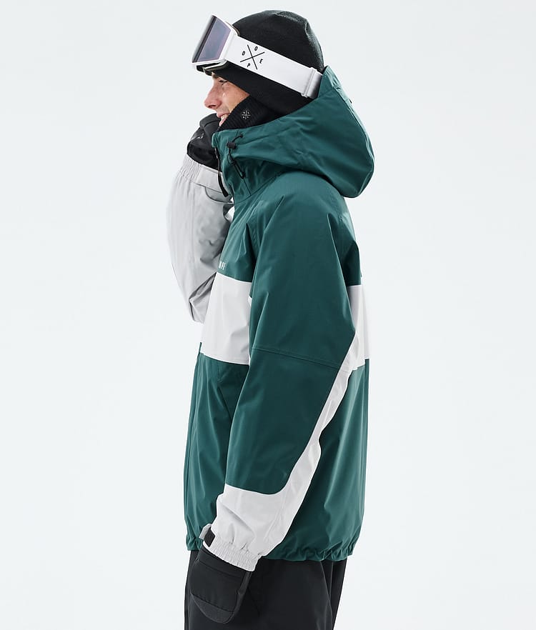 Dope Spartan Kurtka Snowboardowa Mężczyźni Stripe Bottle Green/Light Grey Renewed, Image 5 of 8