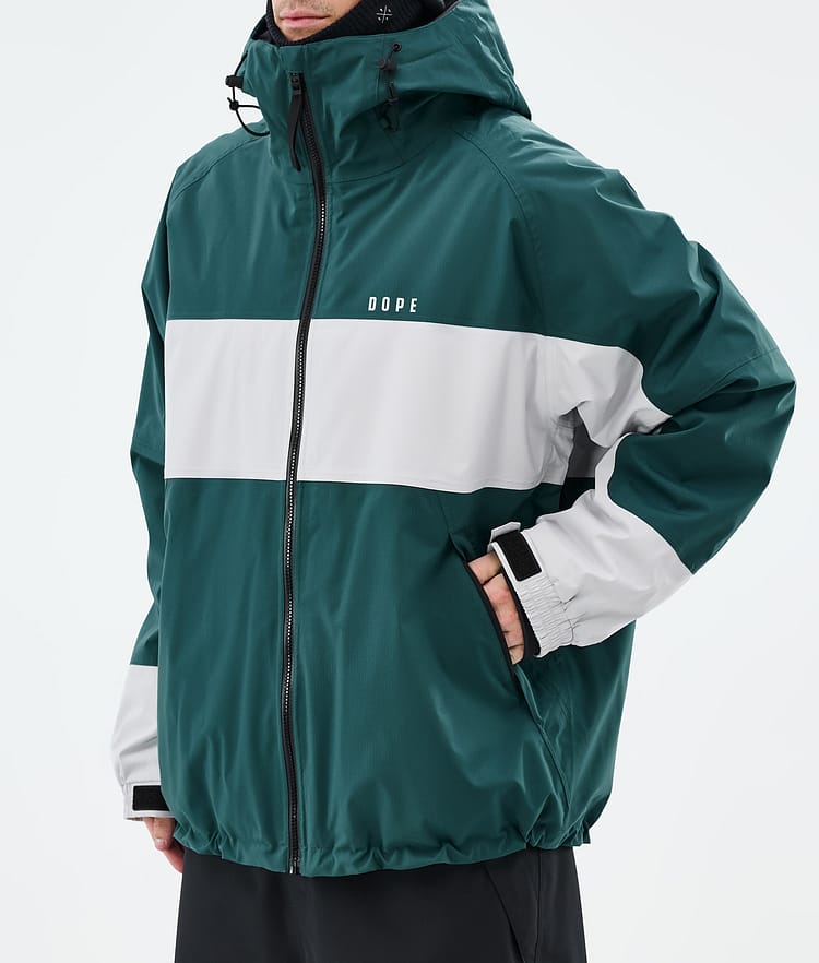 Dope Spartan Kurtka Snowboardowa Mężczyźni Stripe Bottle Green/Light Grey Renewed, Image 7 of 8