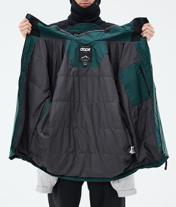 Dope Spartan Kurtka Snowboardowa Mężczyźni Stripe Bottle Green/Light Grey Renewed, Image 8 of 8