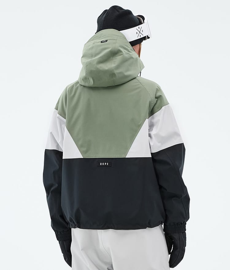 Dope Spartan W Snowboard Jacket Women Sport Moss Green/Light Grey/Black, Image 6 of 8