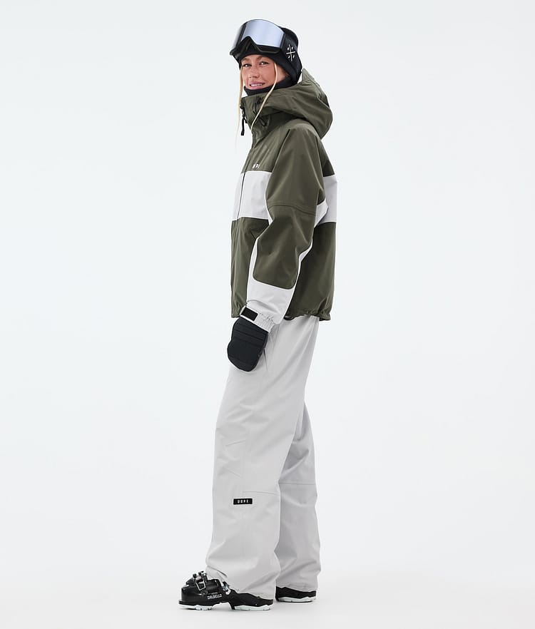 Dope Spartan W Ski jas Dames Stripe Olive Green/Light Grey, Image 4 of 9