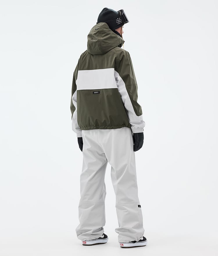 Dope Spartan W Snowboard Jacket Women Stripe Olive Green/Light Grey, Image 5 of 9