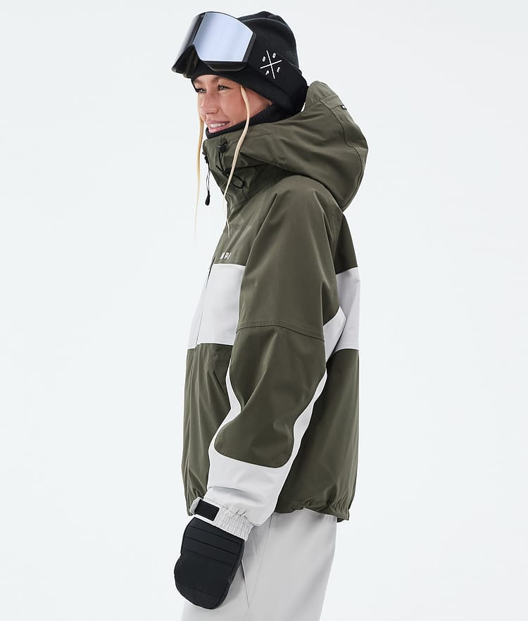 Dope Spartan W Ski jas Dames Stripe Olive Green/Light Grey, Image 6 of 9