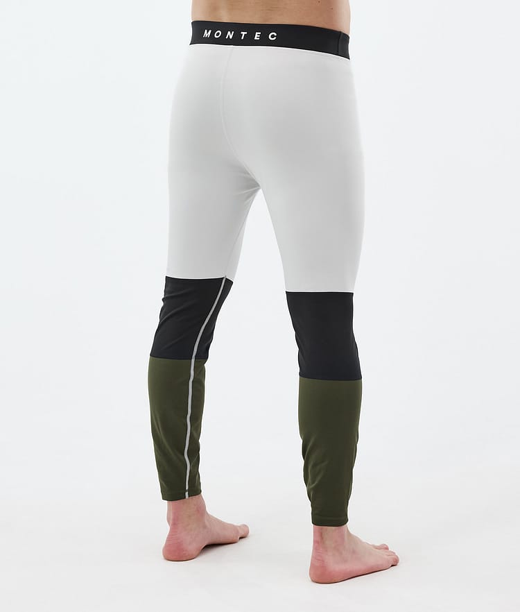 Montec Alpha Base Layer Pant Men Light Grey/Black/Olive Green, Image 2 of 7