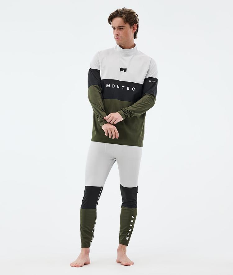 Montec Alpha Base Layer Pant Men Light Grey/Black/Olive Green, Image 3 of 7
