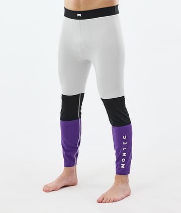 Montec Alpha Base Layer Pant Light Grey/Black/Vivid Purple