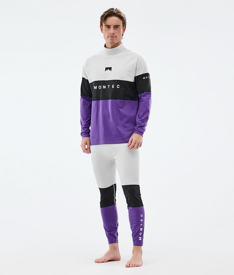Montec Alpha Base Layer Pant Men Light Grey/Black/Vivid Purple, Image 3 of 7