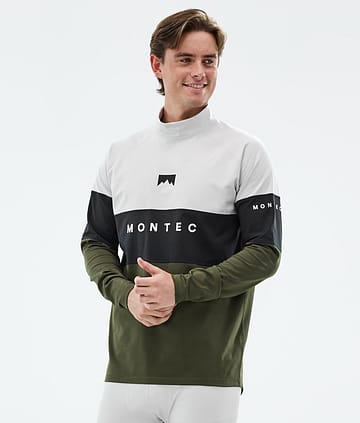 Montec Alpha Base Layer Top Light Grey/Black/Olive Green