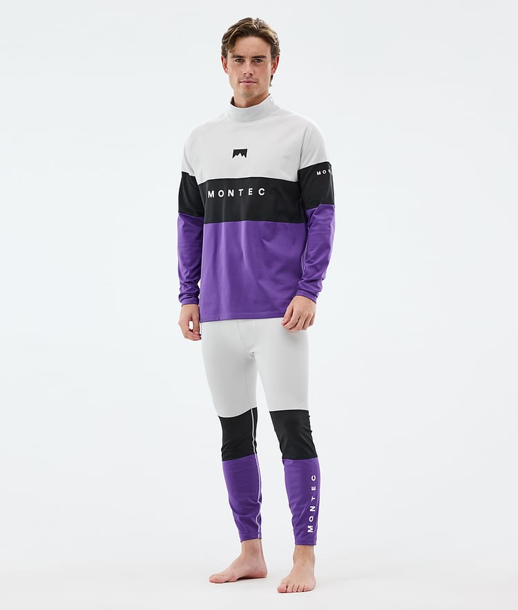 Montec Alpha Base Layer Top Men Light Grey/Black/Vivid Purple, Image 3 of 5