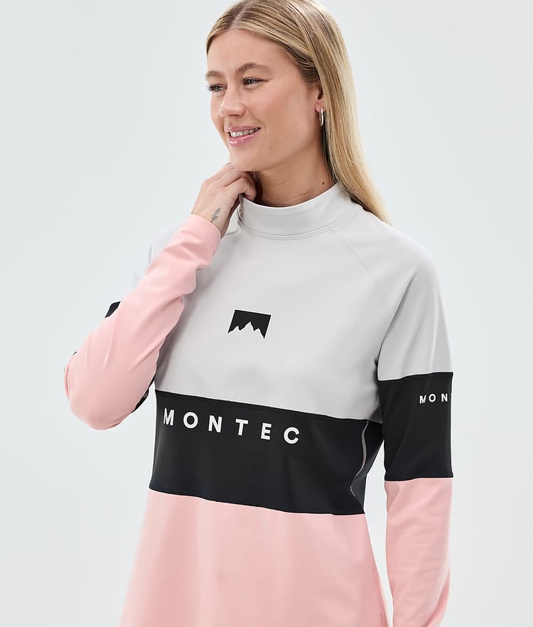Montec Alpha W Base Layer Top Women Light Grey/Black/Soft Pink, Image 2 of 5