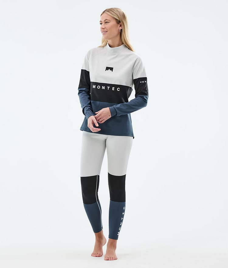 Montec Alpha W Base Layer Top Women Light Grey/Black/Metal Blue, Image 3 of 5