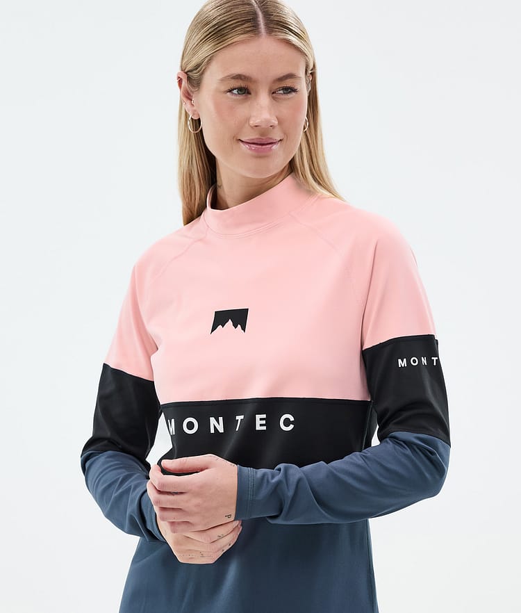 Alpha W Base Layer Top Women Soft Pink/Black/Metal Blue, Image 2 of 5