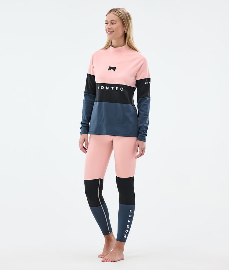 Alpha W Base Layer Top Women Soft Pink/Black/Metal Blue, Image 3 of 5