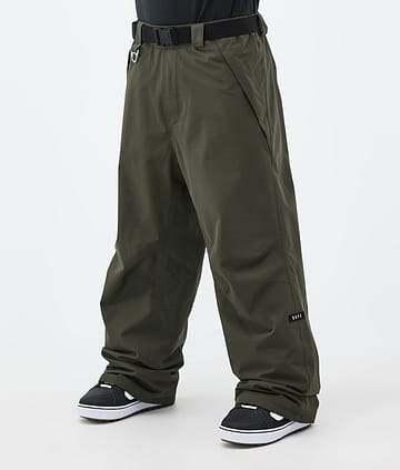 Dope Big Snowboard Pants Olive Green Renewed